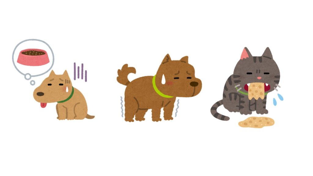 副腎皮質機能低下症の子で認められる症状の図